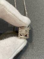 [⭐DORISW] PERLEE PEDANT SIVLER DIAMOND NECKLACE
