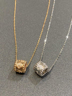 [⭐DORISW] PERLEE PEDANT SIVLER DIAMOND NECKLACE