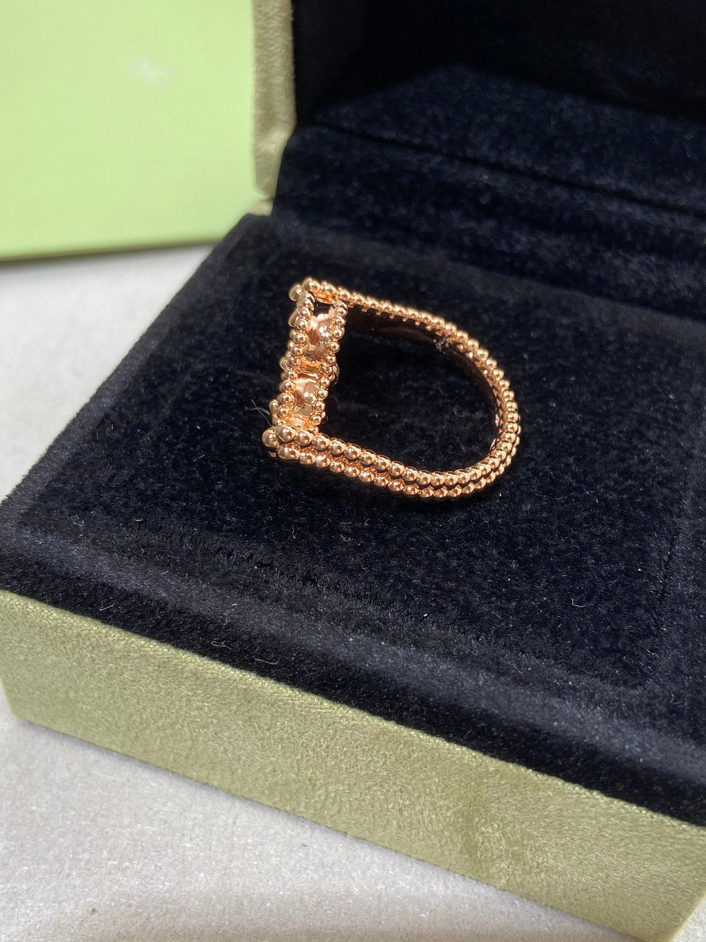 [⭐DORISW] CLOVER RIVERSIBLE ROSE GOLD RING