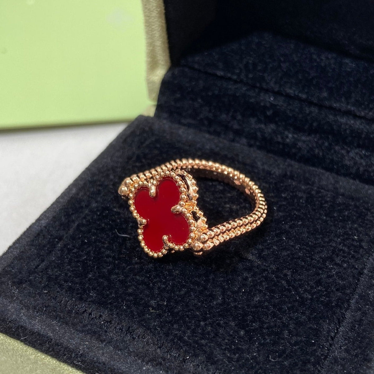 [⭐DORISW] CLOVER RIVERSIBLE ROSE GOLD RING