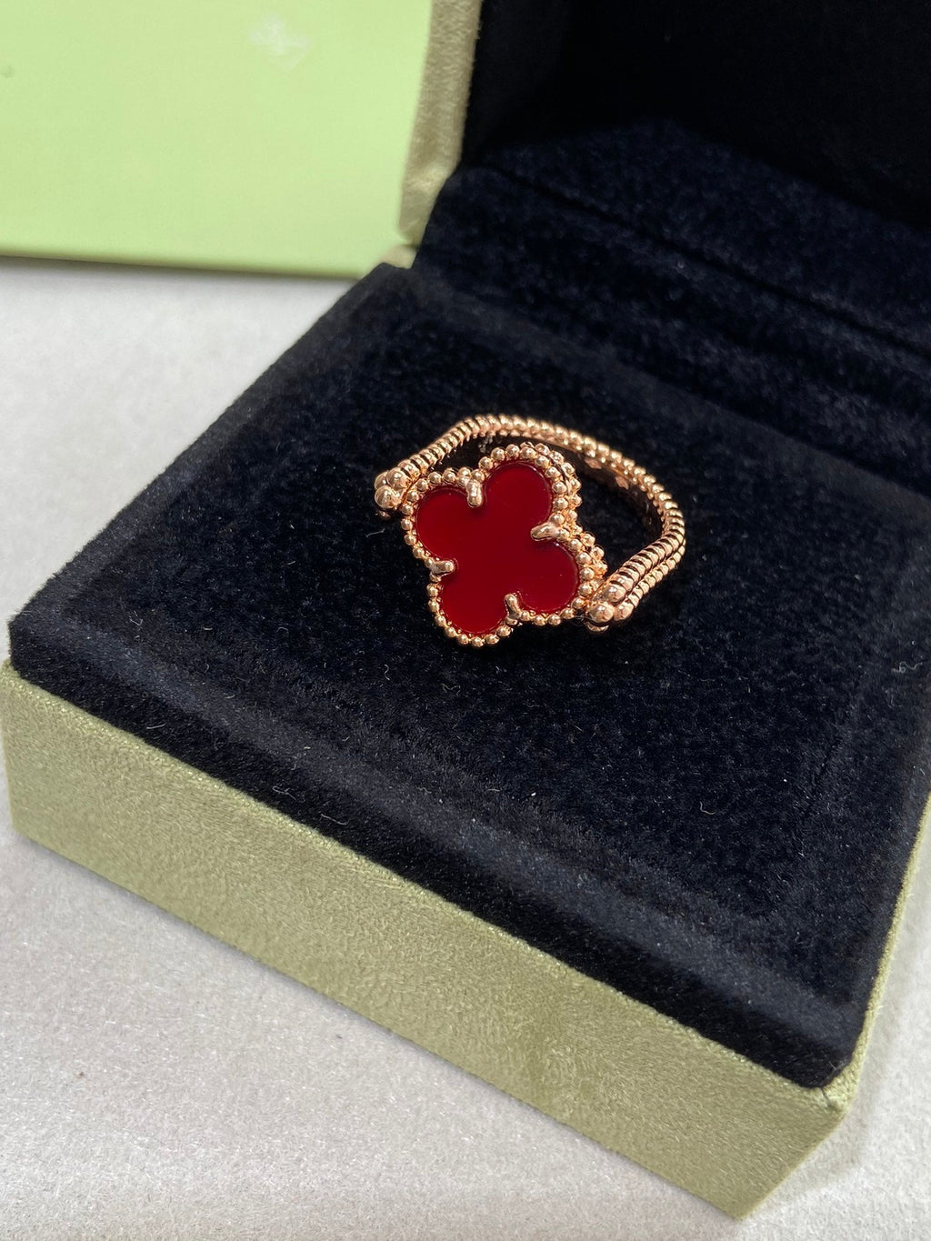 [⭐DORISW] CLOVER RIVERSIBLE ROSE GOLD RING