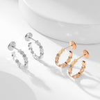 [⭐DORISW] BEE LOVE DIAMOND HOOP EARRINGS