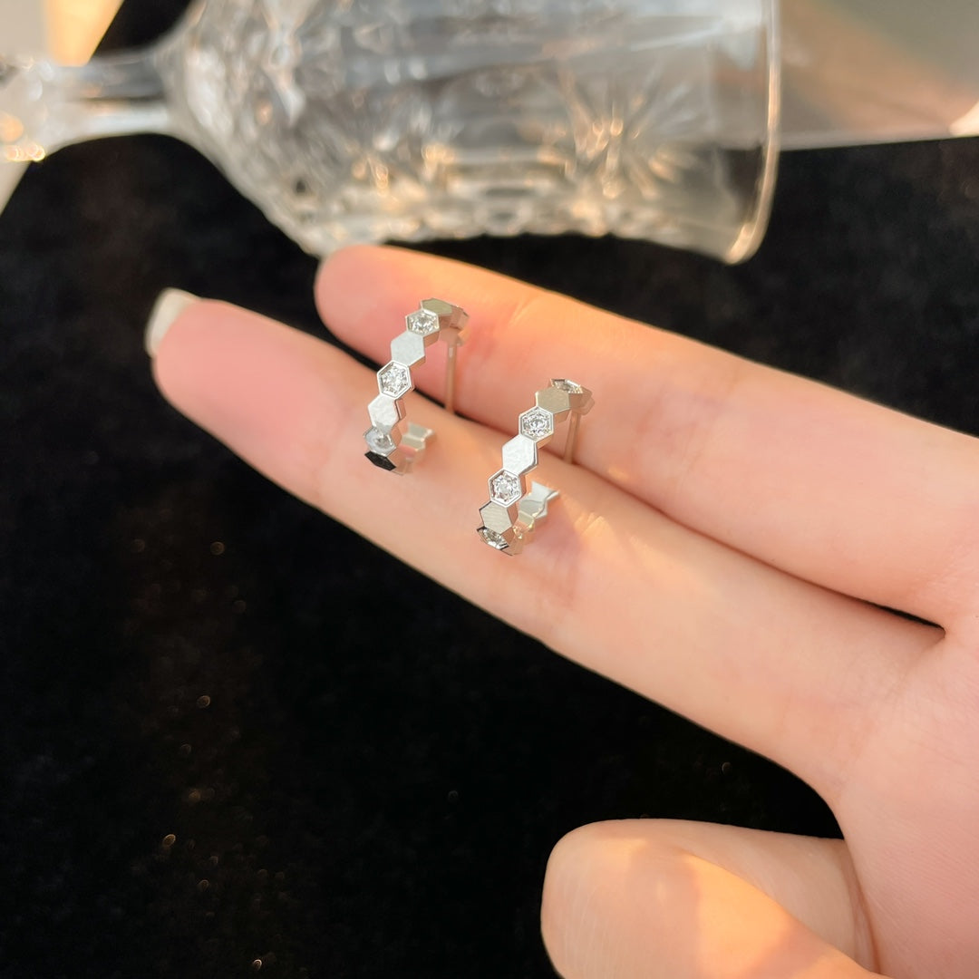 [⭐DORISW] BEE LOVE DIAMANT-CREOLEN
