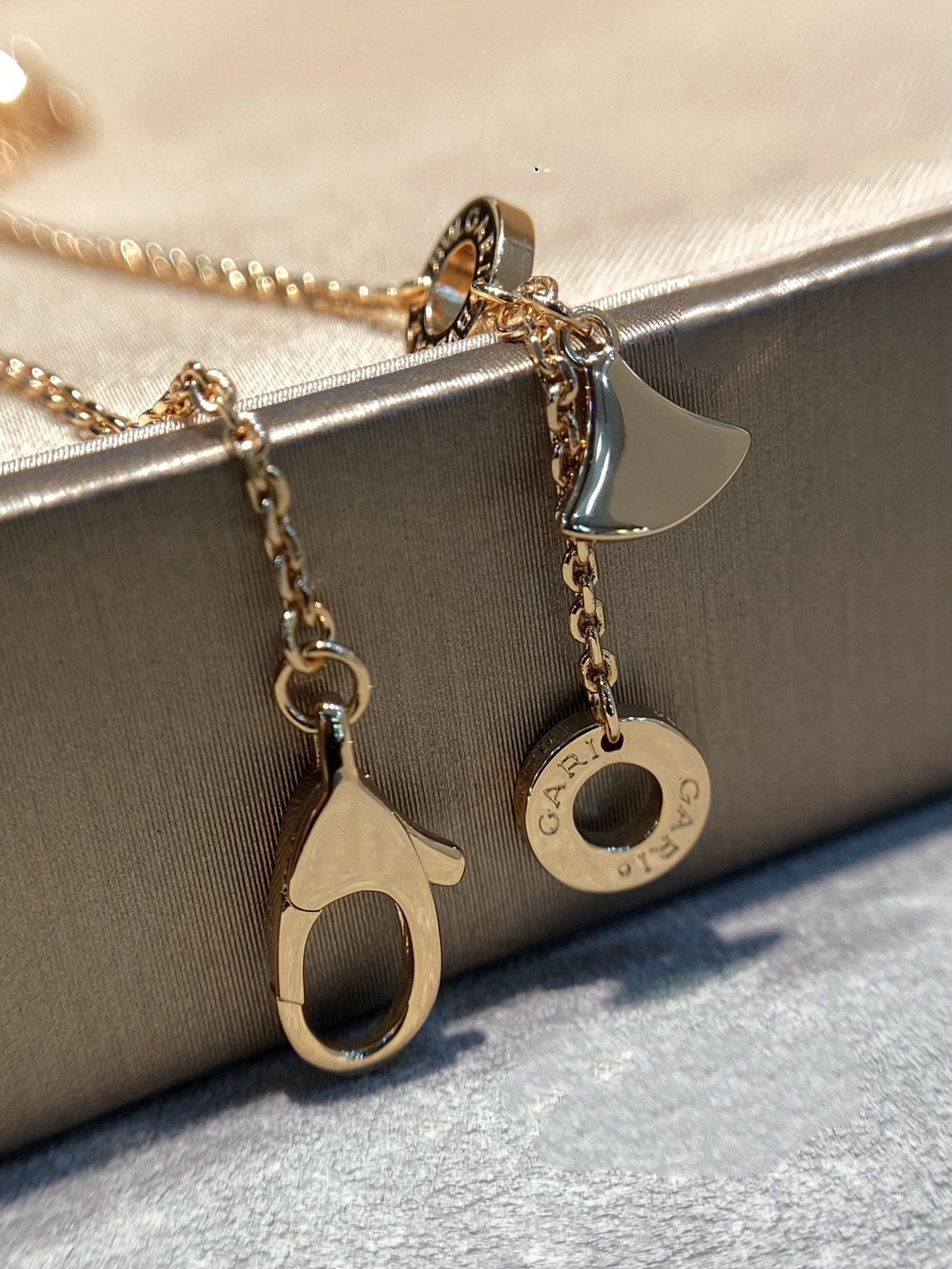 [⭐DORISW]DREAM MALACHIT-DIAMANT-HALSKETTE MIT PINKGOLD-PAVÉ