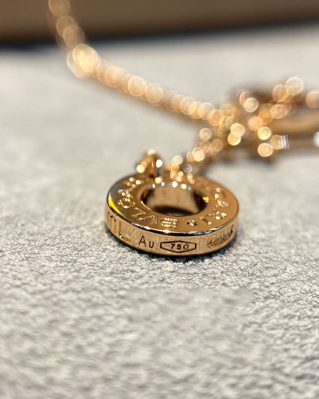 [⭐DORISW]DREAM MALACHIT-DIAMANT-HALSKETTE MIT PINKGOLD-PAVÉ
