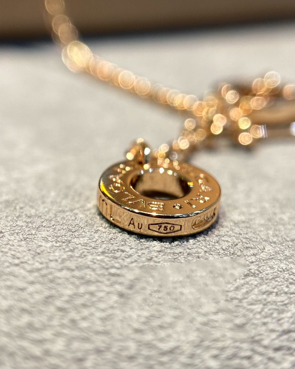 [⭐DORISW]DREAM MOP DIAMOND PAVED PINK GOLD NECKLACE