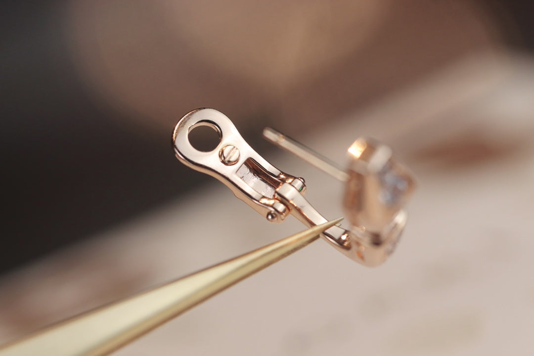 [⭐DORISW]SERPENT OHRRINGE IN ROSÉGOLD MIT DIAMANTEN