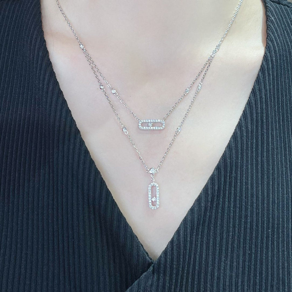 [[⭐DORISW] ] 2-REIHIGE DIAMANTHALSKETTE