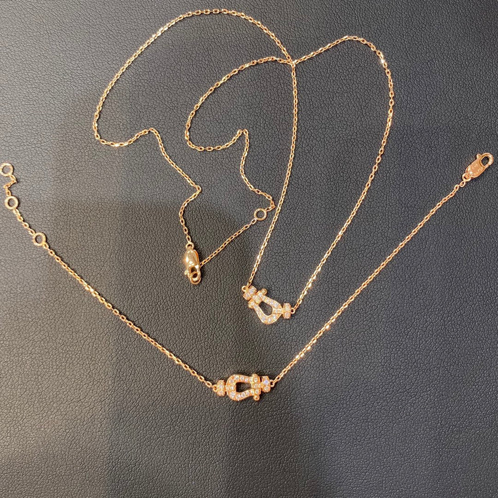 [⭐DORISW] FORCE 10 DIAMOND PINK GOLD NECKLACE MINI MODEL