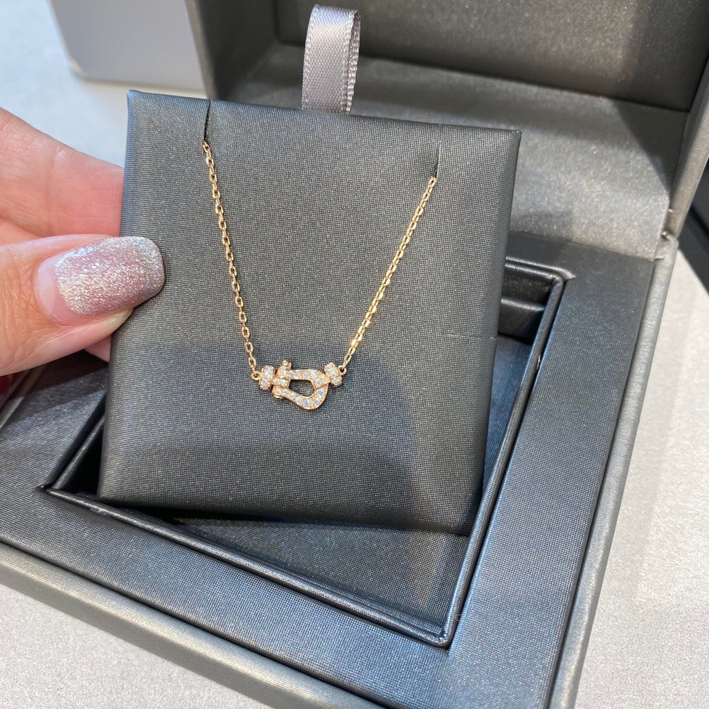 [⭐DORISW] FORCE 10 DIAMOND PINK GOLD NECKLACE MINI MODEL