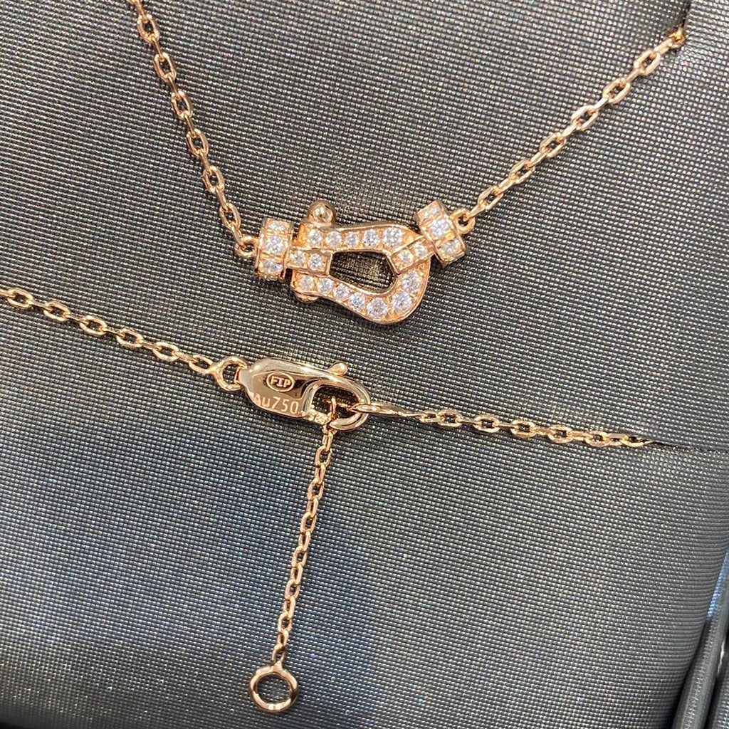 [⭐DORISW] FORCE 10 DIAMOND PINK GOLD NECKLACE MINI MODEL