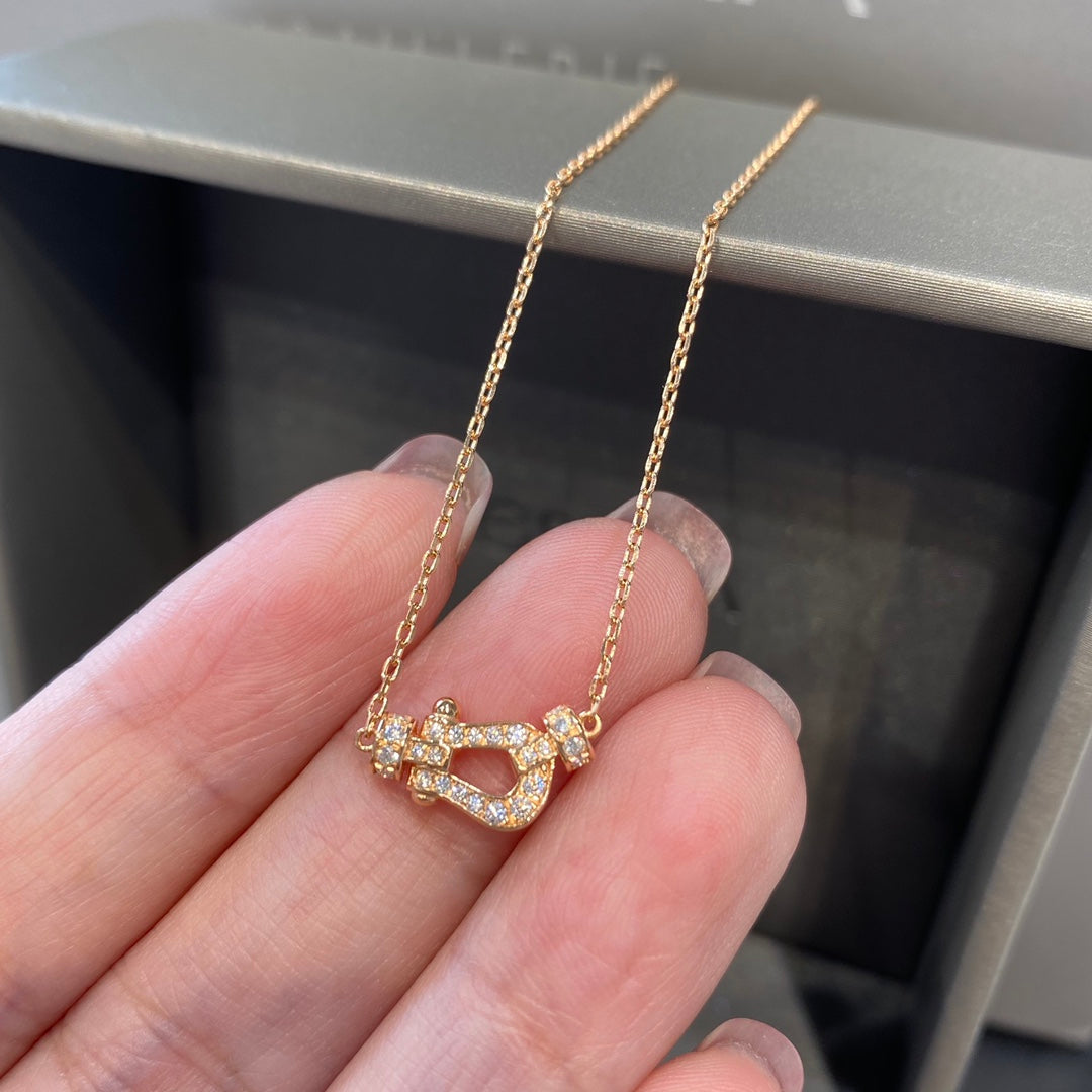 [⭐DORISW] FORCE 10 DIAMANT-HALSKETTE AUS ROSÉGOLD MINI-MODELL