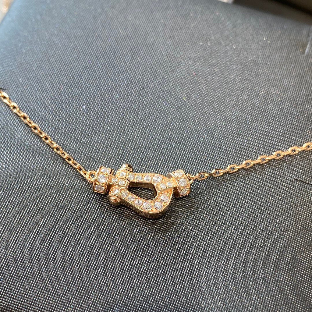 [⭐DORISW] FORCE 10 DIAMOND PINK GOLD NECKLACE MINI MODEL
