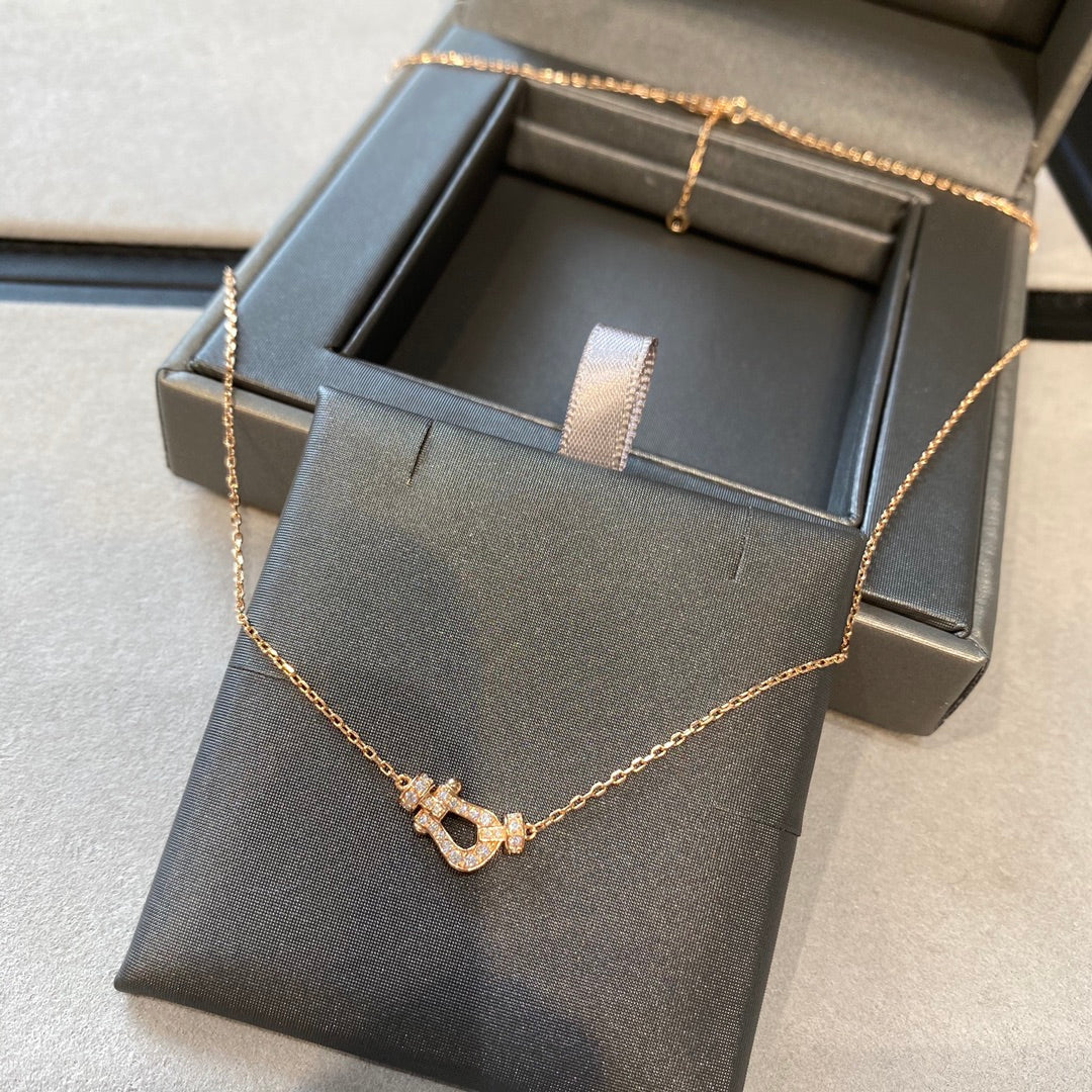 [⭐DORISW] FORCE 10 DIAMOND PINK GOLD NECKLACE MINI MODEL