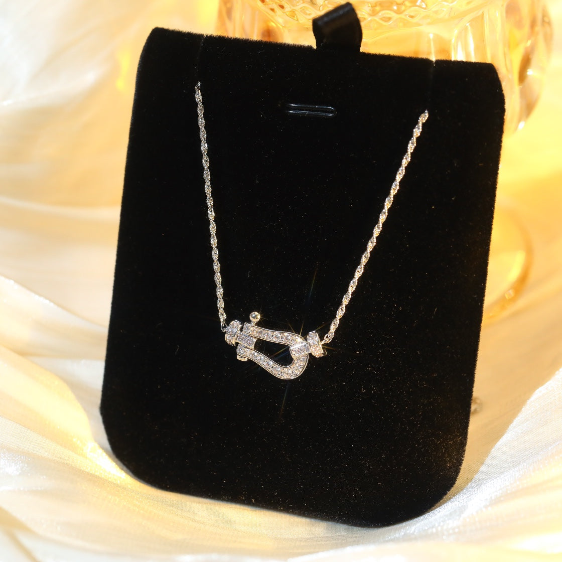 [⭐DORISW] FORCE 10 DIAMANT-SILBER-HALSKETTE MINI-MODELL