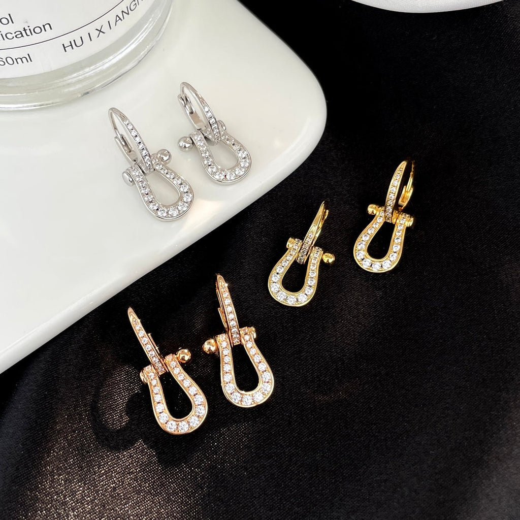 [⭐DORISW] FORCE 10 FULL DIAMOND DROP EARRINGS MEDIUM MODEL
