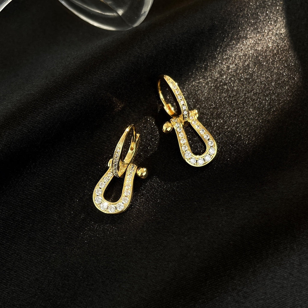 [⭐DORISW] FORCE 10 FULL DIAMOND DROP EARRINGS MEDIUM MODEL