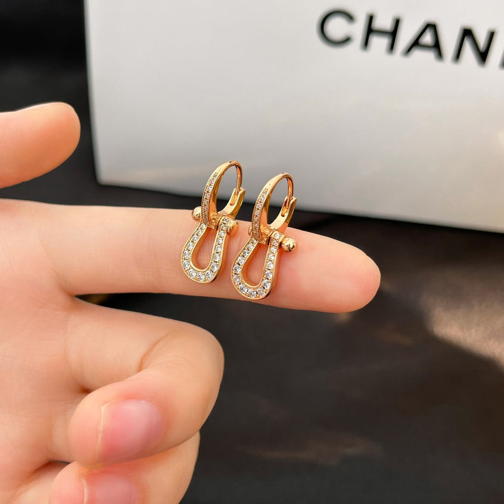 [⭐DORISW] FORCE 10 FULL DIAMOND DROP EARRINGS MEDIUM MODEL
