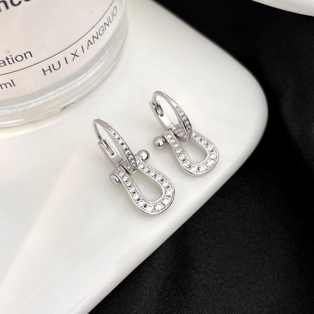 [⭐DORISW] FORCE 10 FULL DIAMOND DROP EARRINGS MEDIUM MODEL