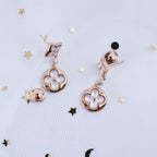 [⭐DORISW] STAR AND SUN PINK GOLD MOP DROP EARRINGS