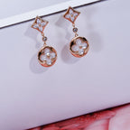 [⭐DORISW] STAR AND SUN PINK GOLD MOP DROP EARRINGS