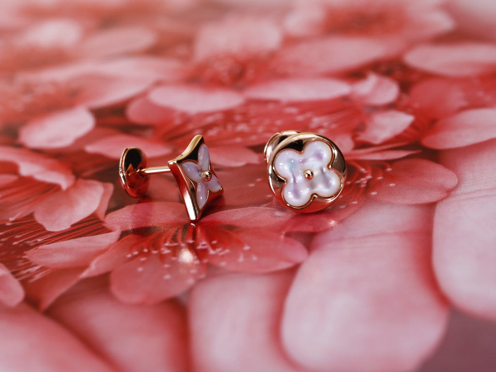 [⭐DORISW] STERN UND SONNE ROSEGOLD PERLMUTT OHRSTECKER