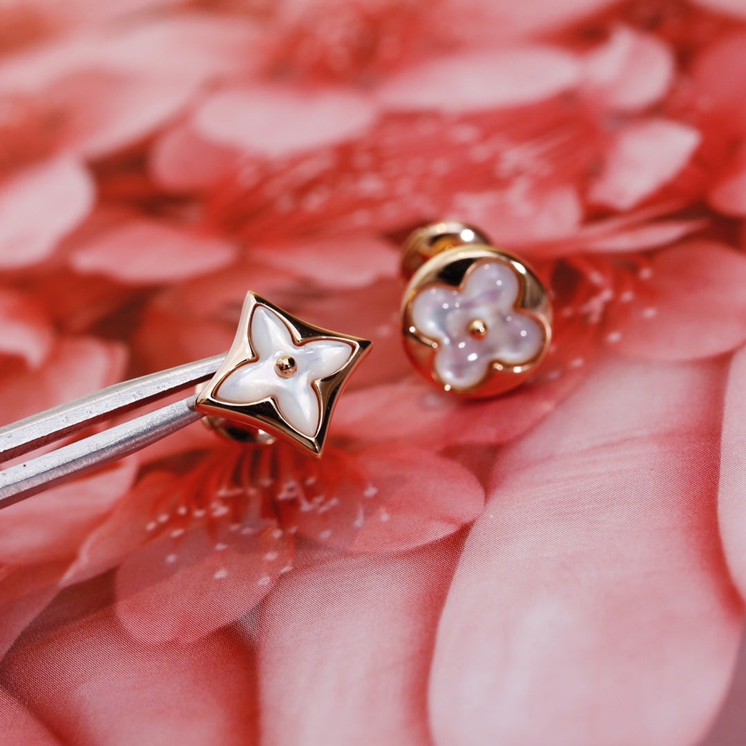 [⭐DORISW] STERN UND SONNE ROSEGOLD PERLMUTT OHRSTECKER