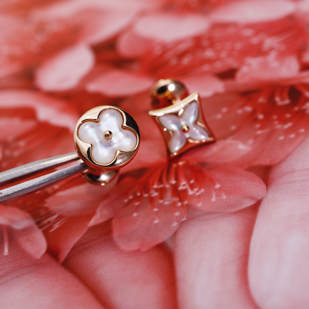 [⭐DORISW] STERN UND SONNE ROSEGOLD PERLMUTT OHRSTECKER