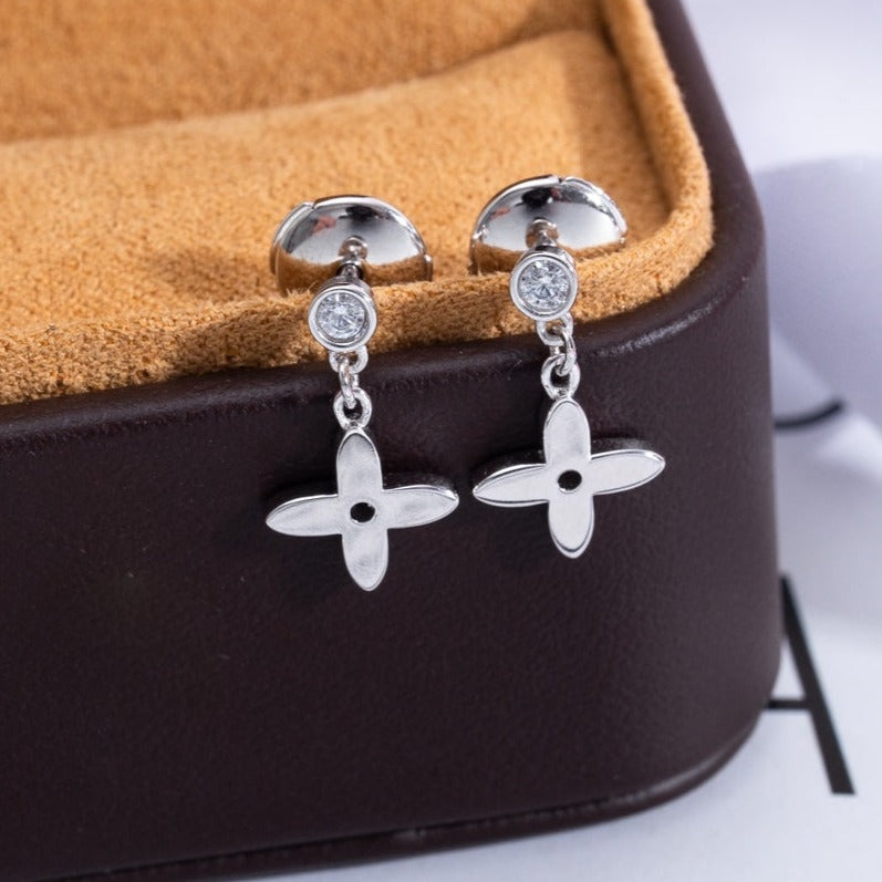 [⭐DORISW] VIDYLLE SILVER DIAMOND MINI DROP EARRINGS