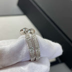 [⭐DORISW] LOVE DIAMOND SILVER HOOP EARRINGS