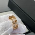 [⭐DORISW] LOVE DIAMOND PINK GOLD HOOP EARRINGS