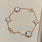 [⭐DORISW] STERN UND SONNE 5-MOTIV PERLMUTT ROSÉGOLD ARMBAND