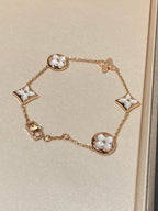 [⭐DORISW] STERN UND SONNE 5-MOTIV PERLMUTT ROSÉGOLD ARMBAND