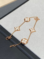 [⭐DORISW] STERN UND SONNE 5-MOTIV PERLMUTT ROSÉGOLD ARMBAND