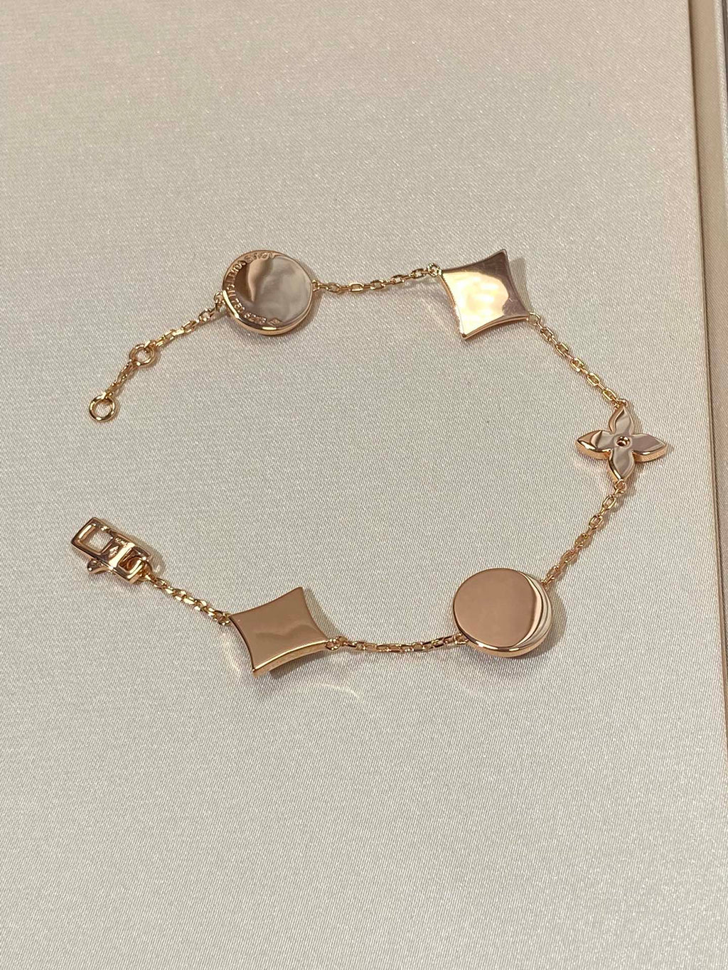[⭐DORISW] STERN UND SONNE 5-MOTIV PERLMUTT ROSÉGOLD ARMBAND