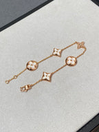 [⭐DORISW] STERN UND SONNE 5-MOTIV PERLMUTT ROSÉGOLD ARMBAND
