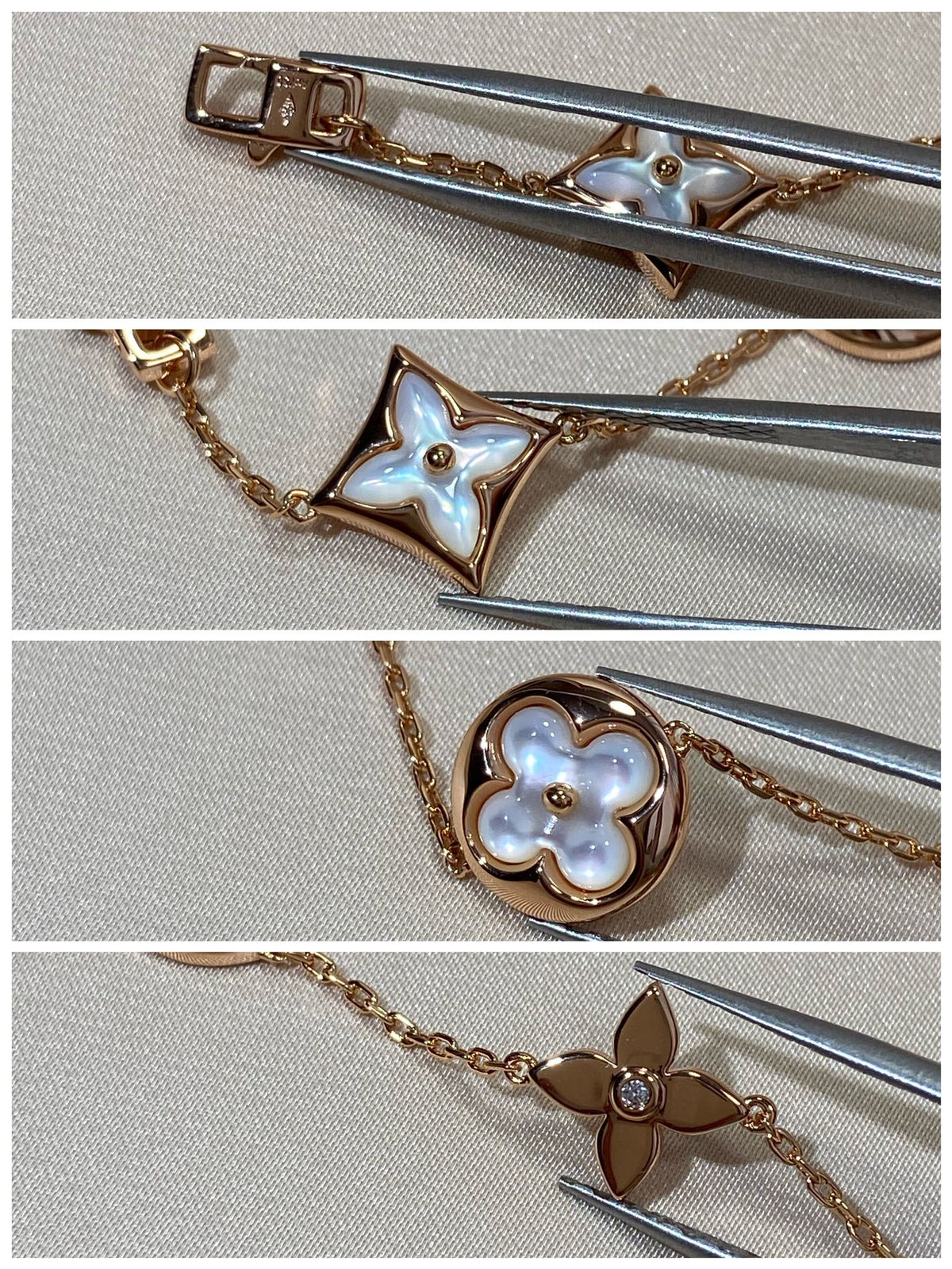 [⭐DORISW] STERN UND SONNE 5-MOTIV PERLMUTT ROSÉGOLD ARMBAND