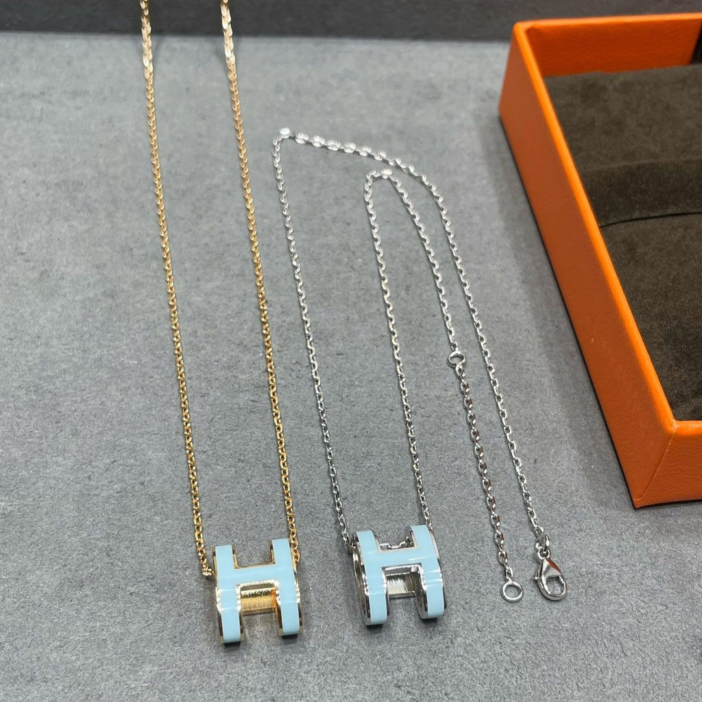 [⭐DORISW] POP H SKY BLUE NECKLACE
