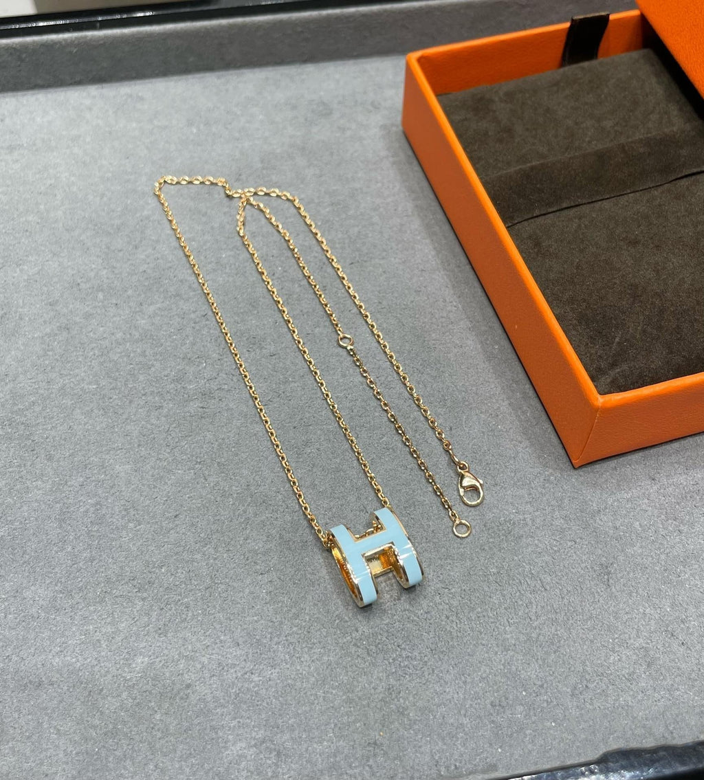 [⭐DORISW] POP H SKY BLUE NECKLACE