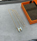 [⭐DORISW] POP H SKY BLUE NECKLACE