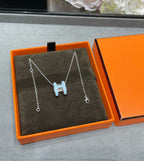 [⭐DORISW] POP H SKY BLUE NECKLACE