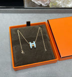 [⭐DORISW] POP H SKY BLUE NECKLACE
