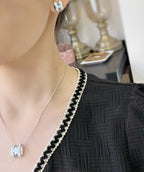 [⭐DORISW] POP H SKY BLUE STUD EARRINGS