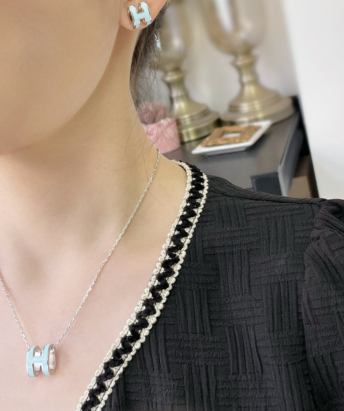 [⭐DORISW] POP H OHRSTECKER HIMMELBLAU