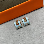 [⭐DORISW] POP H SKY BLUE STUD EARRINGS