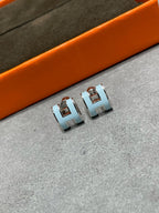 [⭐DORISW] POP H SKY BLUE STUD EARRINGS