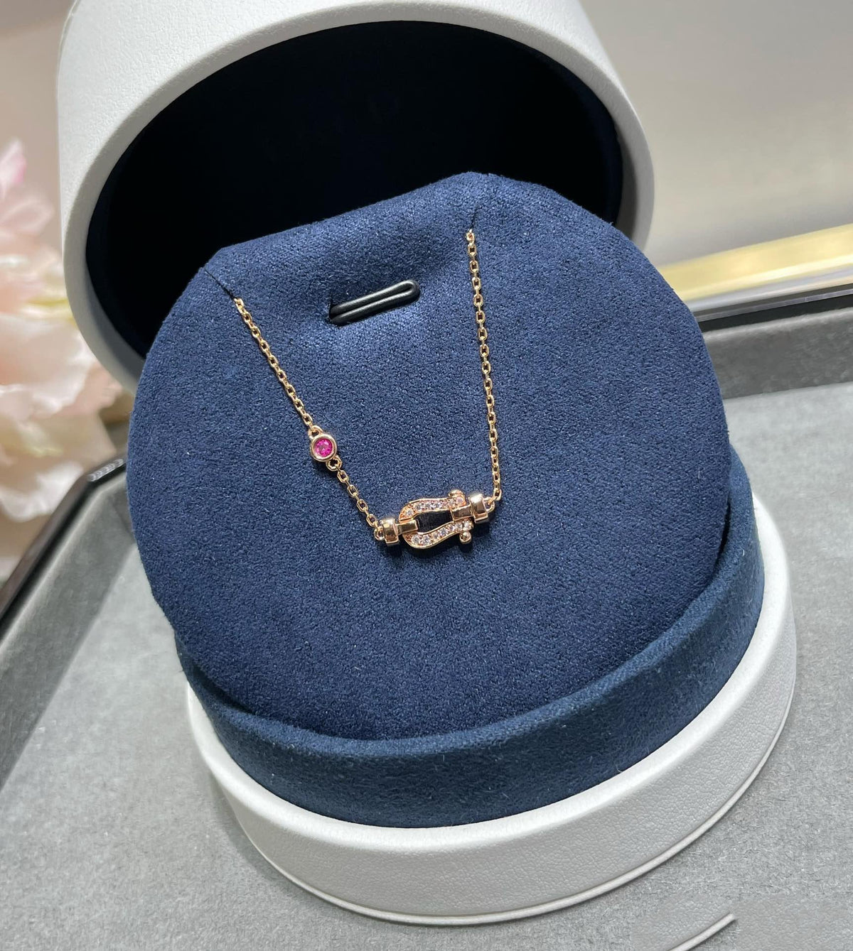 [⭐DORISW] FORCE 10 DIAMOND CHAIN LINK PINK GOLD BRACELET