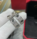 [⭐DORISW] LIEBE KERAMIK DIAMANTBESETZTE SILBEROHRRINGE