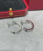[⭐DORISW] LIEBE KERAMIK DIAMANTBESETZTE SILBEROHRRINGE