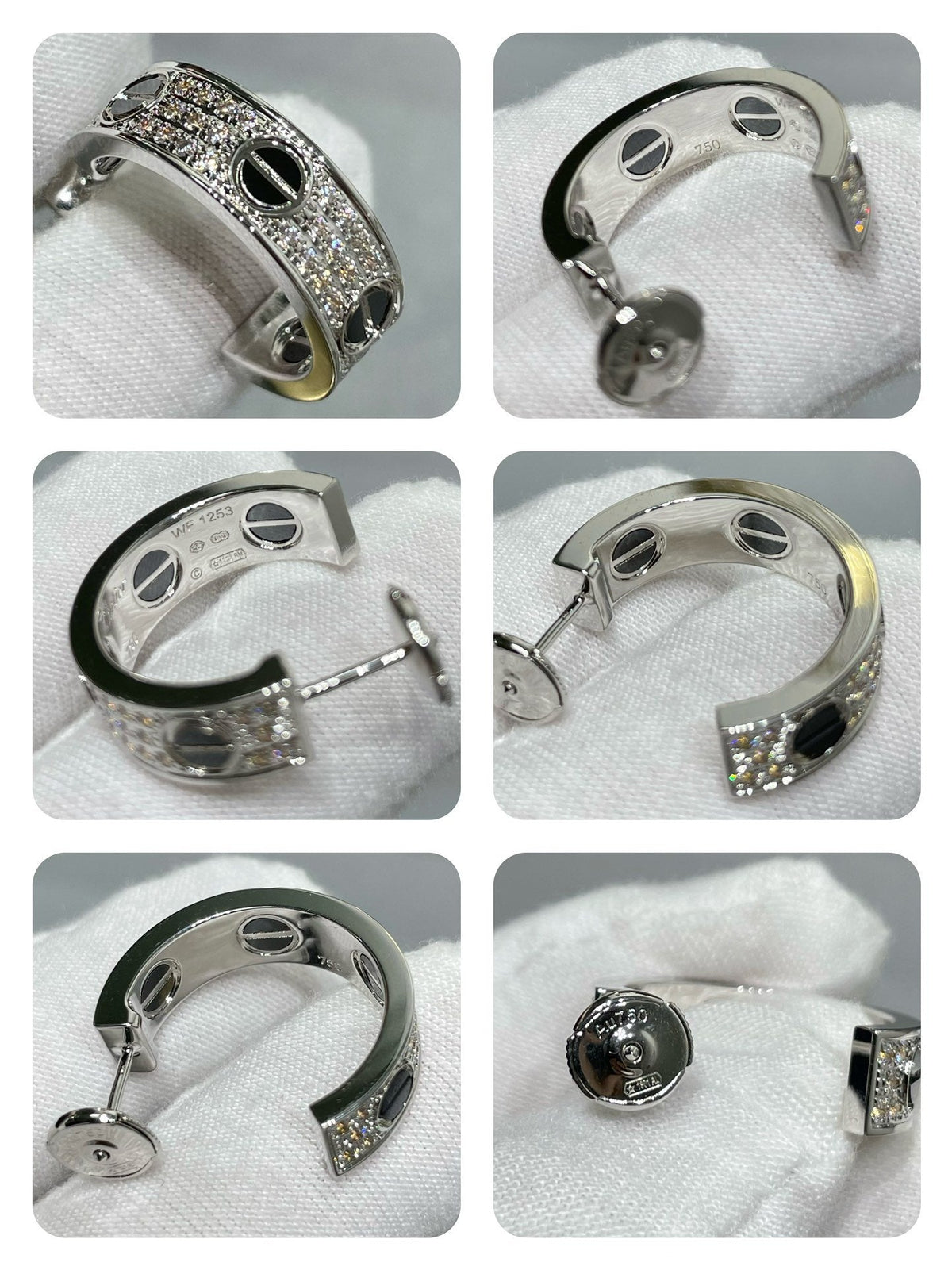 [⭐DORISW] LIEBE KERAMIK DIAMANTBESETZTE SILBEROHRRINGE